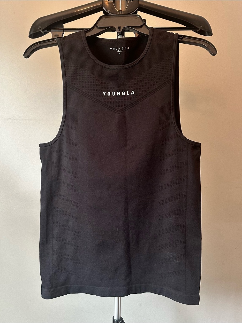 YoungLA Seamless Tank Top Women Medium Black Active Streetwear